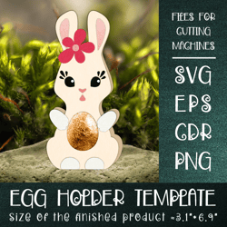 Easter Bunny | Egg Holder Template SVG
