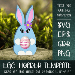 Easter Bunny | Chocolate Egg Holder Template SVG
