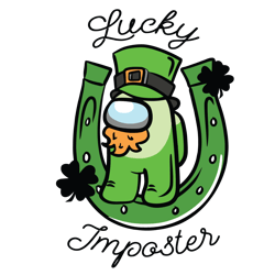among us lucky patrick's svg, st patrick's day svg, shamrock svg, st patricks svg, lucky svg file cut digital download