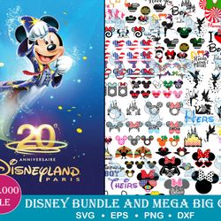 100.000 file disney bundle svg , cricut , digital downdload