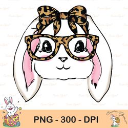 happy easter leopard bunny sublimation