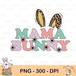 happy easter mama bunny leopard sublimation