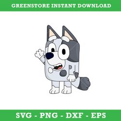 bluey muffin svg, blue, bluey, bluey svg, blue dog, bluey family, instant download, gr37