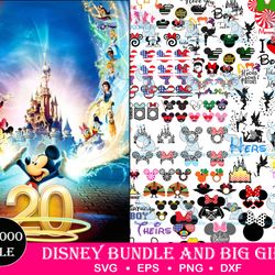 99.000 file disney bundle svg , cricut , digital downdload