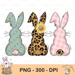 happy easter leopard sunflower bunny