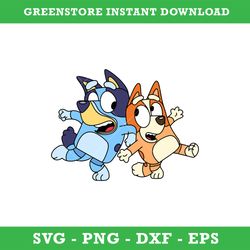 Bluey and Bingo Svg, Blue, Bluey, Bluey Svg, Blue Dog, Bluey Family, Instant Download, GR50