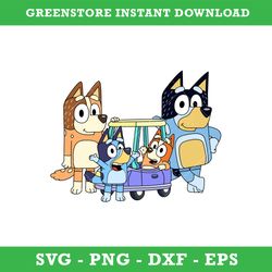 bluey family svg, blue, bluey, bluey svg, blue dog, bluey family, instant download, gr54
