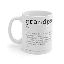 grandpa definition coffee mug, new grandpa gift, funny birthday gift for grandpa, grandfather, grandad gift, fathers day