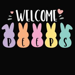 welcome bunny easter svg, bunny svg, easter rabbit svg, rabbit svg, easter bunny svg file cut digital download