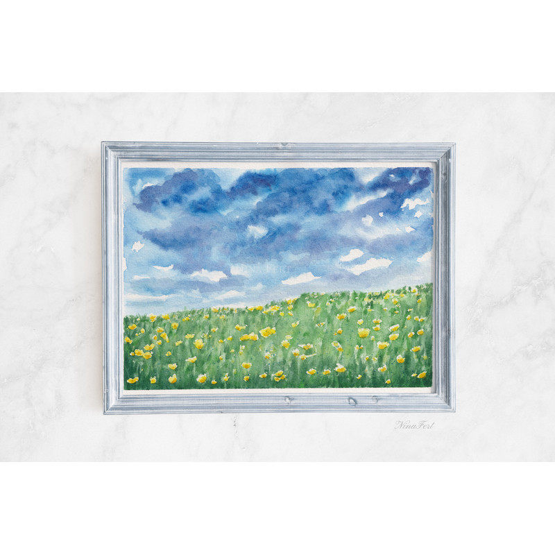 FieldWithYellowFlowers_NinaFert_Etsy_framed.jpg