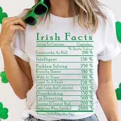 Patrick Day Irish Facts Shirt, Irish Facts ,paddys day shirt ,Shamrock Shirts, Patricks Day, Irish Tshirt - T59