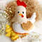 Felt Easter toys - mama chicken with cute yellow chicks