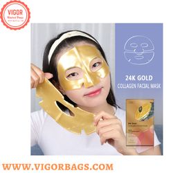 gold 24k collagen neck mask & hydra face lift gold aloe extract collagen facial mask combo pack