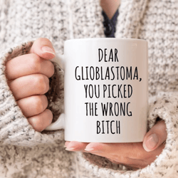 glioblastoma gift, cancer survivor mug, brain cancer patient gift, chemotherapy coffee mug, cancer awareness gifts