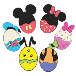 Disney Easter Eggs SVG PNG Happy Easter Day SVG Cut Files