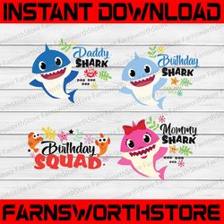 birthday shark boy svg, cricut cut files, shark family doo doo doo vector eps, silhouette dxf, design for tsvg , clothes