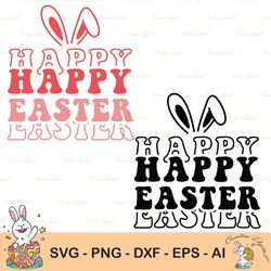 easter bunny svg, happy easter svg, easter svg, hoppy easter svg, bunny svg, digital cut file, easter svg file, bunny sv