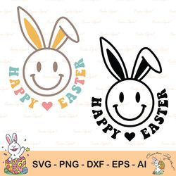 happy easter svg, digital download, instant download, happy easter svg, easter bunny svg, bunny ears, easter cut file fo