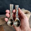 Handmade wooden coffee scoop from natural willow wood with decorated handle - 01