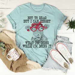 i can forget what i'm doing while i'm doing it cow tee