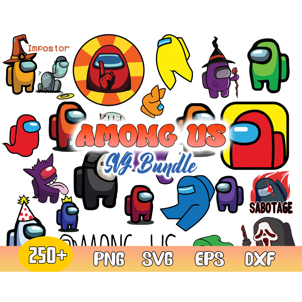 Among Us Bundle Svg, Among Us Svg, Among Us Game Vector, Among Us Costume, Impostor.jpg