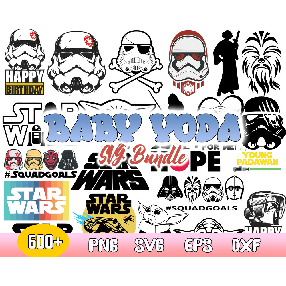 Baby Yoda Bundle Svg, Yoda Svg, Grogu Svg, Star Wars Svg, The Child Svg, Instant Download .jpg