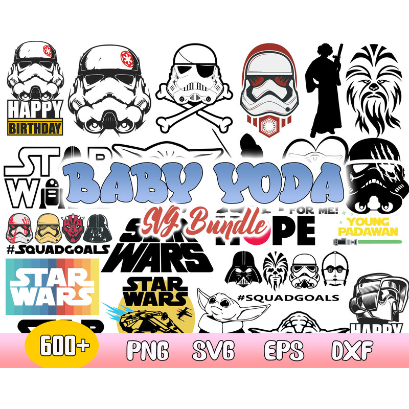 Baby Yoda Bundle Svg, Yoda Svg, Grogu Svg, Star Wars Svg, The Child Svg, Instant Download .jpg