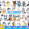 Bluey Heeler Clipart Bundle, Bluey Svg, Bluey Dog Vector, Bluey Cartoon Bundle Svg, Instant Download .jpg