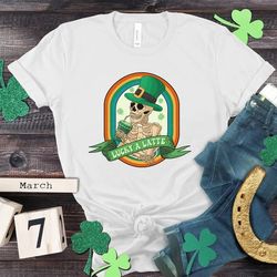 St Patricks Day Shirt,Irish Skeleton Drinking Coffee Tee,Lucky Skeleton Sweatshirt,Lucky Shamrock Sweatshirt - T94