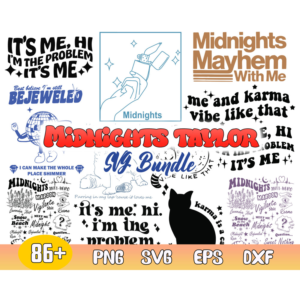Bundle Midnight Taylor Svg, Taylor Swift Svg, Swift Midnight Svg, Midnight Svg, Midnight Clipart .jpg