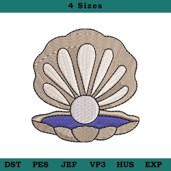 Sea Shell Machine Embroidery Design, Machine embroidery patt - Inspire ...