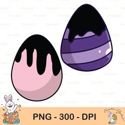 creepy melted easter clipart png, creepy cute easter clipart bundle, spooky easter pastel goth clipart set, sublimation