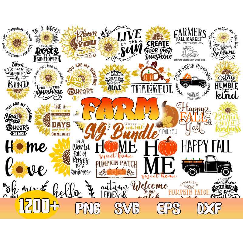 Farm Bundle Svg, Farmhouse Quotes Svg, Farm Svg, Farm Life Svg, Png Dxf Eps File.jpg