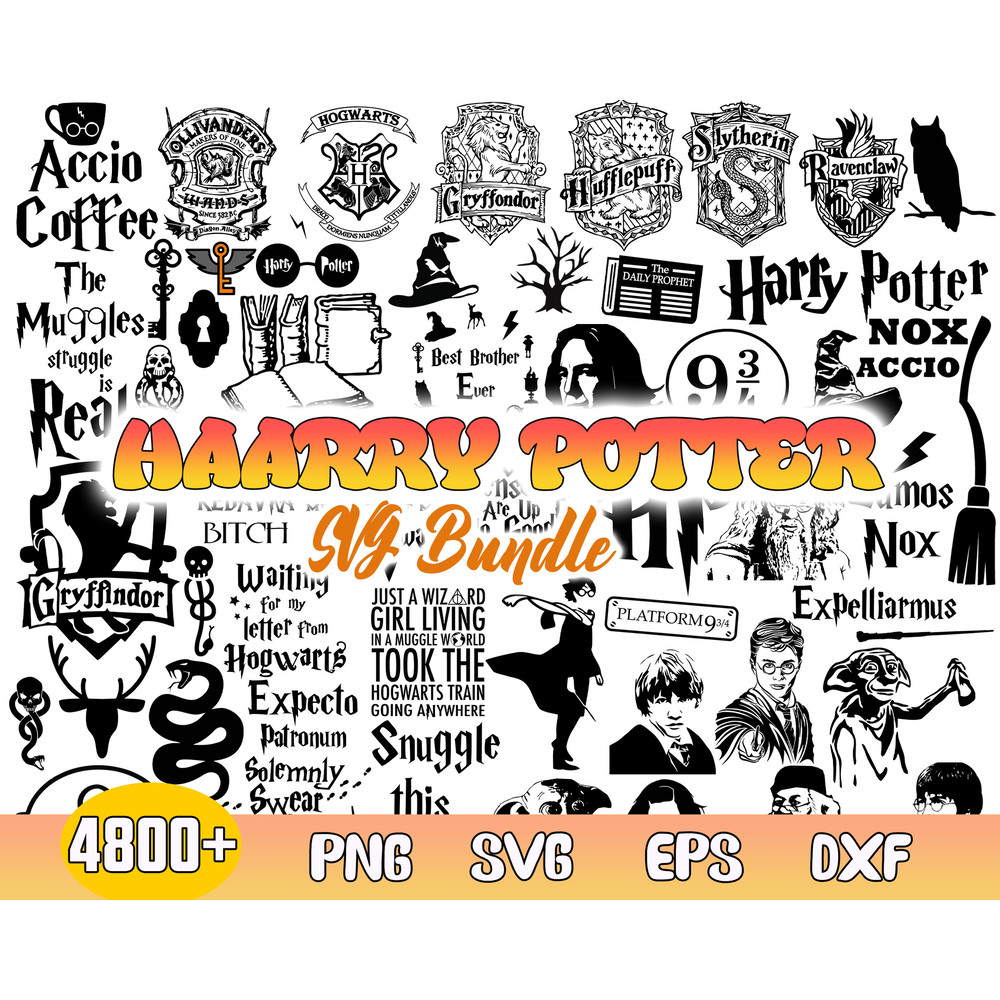 Harry Potter Bundle Svg, Harry Potter Svg, Magic Wizard Svg, Hogwarts Svg, Instant Download.jpg