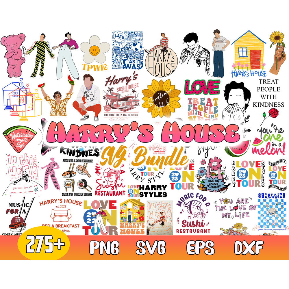 Harry's House Bundle Svg, Harry Style Svg, Harry's House Album Svg, Png, Dxf Eps Digital File .jpg