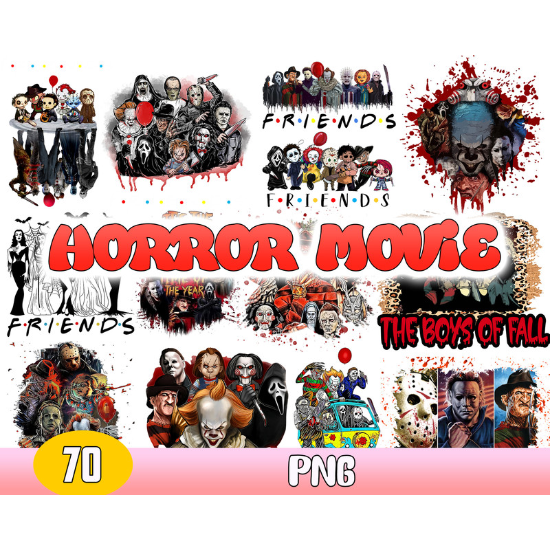 Horror Movie Bundle Svg, Halloween Horror Svg, Horror Movie Character Svg, Instant Download.jpg