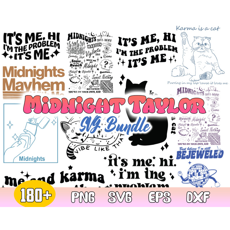Midnight Taylor Bundle Svg, Taylor Swift Svg, Swift Midnight Svg, Instant Dowload .jpg