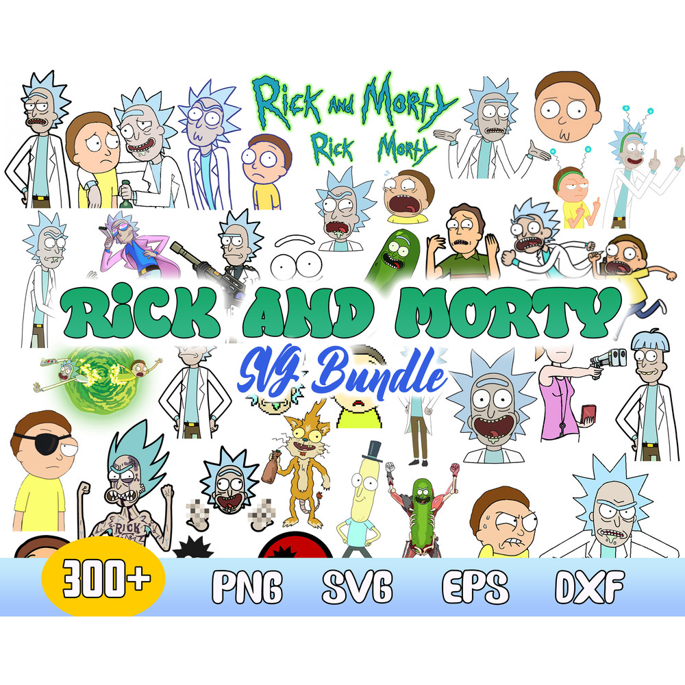Rick And Morty Bundle Svg, Rick And Morty Svg, Pickle Rick Svg, Rick Sanchez Svg, Instant Download .jpg