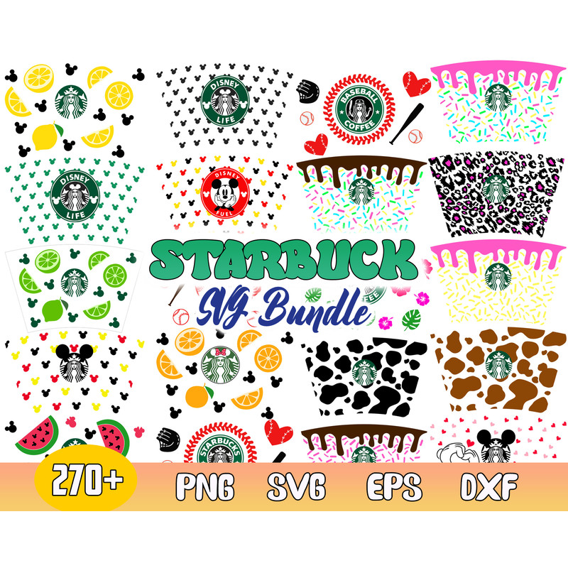 Starbucks Full Warp Bundle Svg, Starbucks Warp Svg, Starbucks Coffee Svg, Coffee Warp .jpg