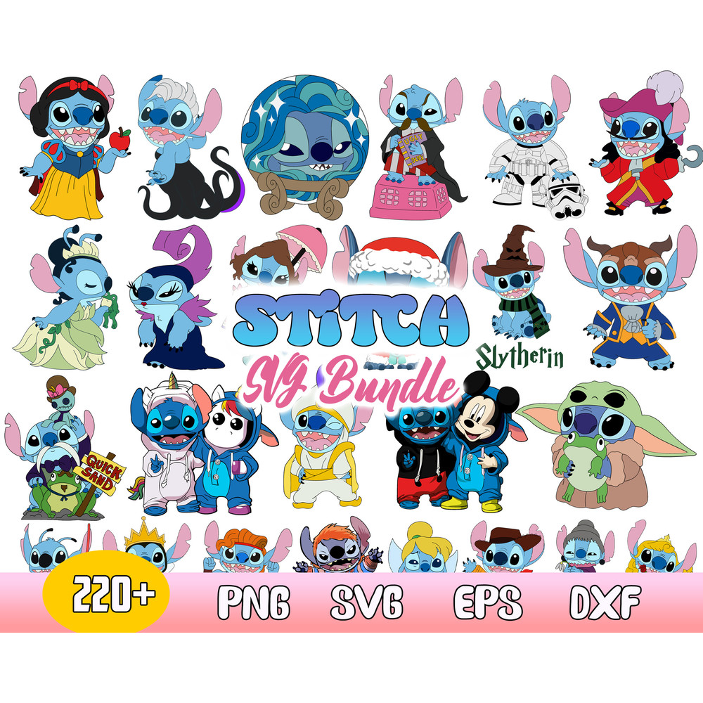 Stitch Halloween Bundle Svg, Stitch Svg, Stitch Vecto, Disney Clipart Bundle, Cricut, Instant Download.jpg