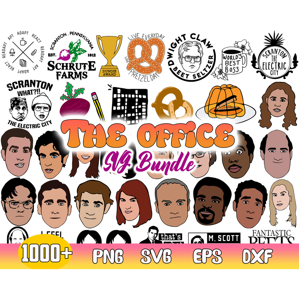 The Office Bundle Svg, The Office TV Show Svg, The Office Clipart File For Cricut.jpg