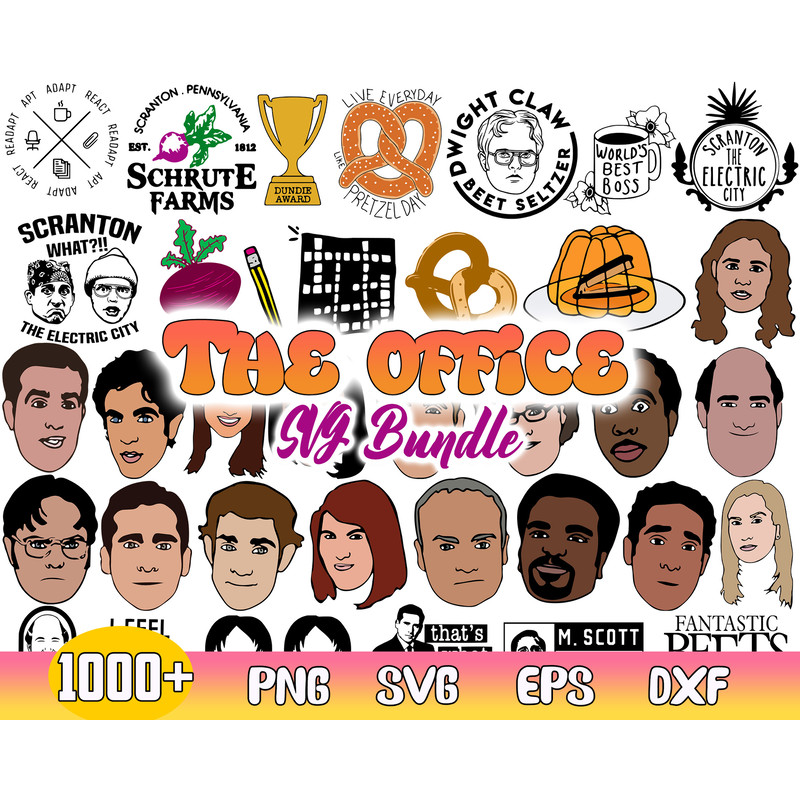 The Office Bundle Svg, The Office TV Show Svg, The Office Clipart File For Cricut.jpg