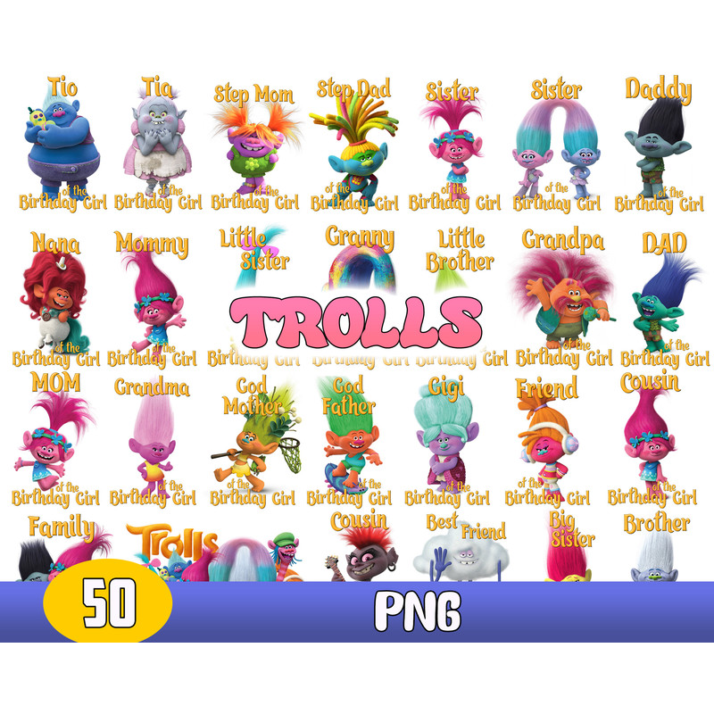 Trolls Bundle Vector, Trolls Svg, Trolls Character Svg, Trolls Family Svg, Cut files for Cricut.jpg