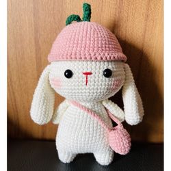 Stuffed Wool Stuffed Rabbit - Handmade Knitting Stuffed Animals Handmade as birthday gifts for friends