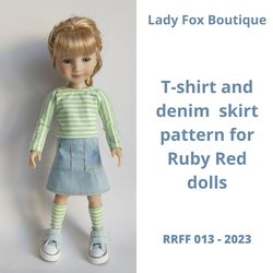 Skirt pattern for Ruby Red Fashion Friends dolls.