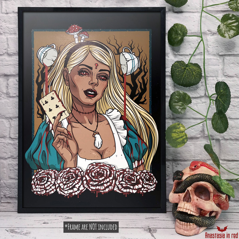 Creepy Alice in Wonderland poster