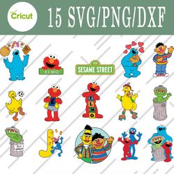 sesame street svg, sesame street bundle svg, png, dxf, cutting file, svg files for cricut, silhouette