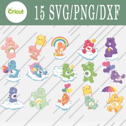 care bear svg, care bear bundle svg, png, dxf, cutting file, svg files for cricut, silhouette
