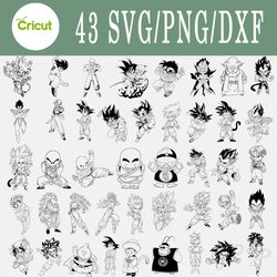 dragonball outline svg, dragonball outline bundle svg, png, dxf, cutting file, svg files for cricut, silhouette