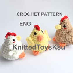 chicken crochet pattern, crochet Easter chicken gift ideas, amigurumi easy crochet pattern for beginners tutorial